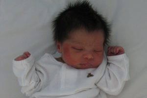 Baby Kailash Bahadur Magar on the day he was born in July 2010.